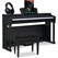 Classic Cantabile DP-220 SM E-Piano Zwart Mat Set