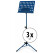 Classic Cantabile Orkeststandaard Geperforeerd Metaal Heavy Blauw 3x Set