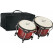 XDrum Bongos Pro Rouge Vin SET incl. Housse pour Bongos