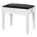 Classic Cantabile Banc De Piano Modèle A Blanc Laqué Avec Coussin Noir