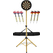 Stagecaptain DBS-1715C BullsEye Champion Dartscheibe + Standaard en Tas Set Goud