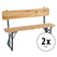 Stagecaptain BBB-119 Hirschgarten Bierzeltbank met rugleuning 119 cm natuur 2x set