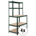 Stagecaptain WBR-175 GR Workbench Shelf with Wooden Boards Dark Green 4x Set