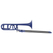 Classic Cantabile MardiBrass Kunststof Bb/F-Kwarttrombone mat-blauw