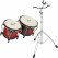Set XDrum Bongos Pro Rouge Vin avec Support