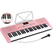 McGrey LK-6120-MIC Leuchttasten-Keyboard mit Mikrofon pink