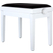 Classic Cantabile Banquette De Piano Modèle A Blanc Mat Velours Noir