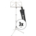 K&M 101 Muziekstandaard Nikkelkleurig incl. Tas 3x Set