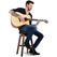 Classic Cantabile Tabouret de Pub pour Guitare, Teinté Foncé