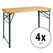 Stagecaptain BBT-119 Hirschgarten Bierzelttisch 119 cm Natur 4x Set