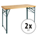 Stagecaptain BBT-119 Hirschgarten Bierzelttisch 119 cm Natur 2x Set