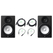 Yamaha HS8 Aktiv Studiomonitor 75 W+ 45 W Set mit 2x XLR-Kabel und XLR-Klinke Adapterkabel