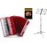 Classic Cantabile 72 Bass Accordeon "Secondo V" Set Rood