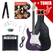 Set de Guitarras Eléctricas Rocktile Banger's Pack Purple Incl. Amplificador, Funda, Afinador, Cable, Correa, Cuerdas y Escuela Incl. CD/DVD
