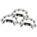Set De 3 XDrum TM-1 Pandereta De Mano Blanca