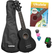 Cascha 3969 Soprano Ukulele Bundle Black