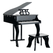FunKey MGP-30 BK Mini Toy Grand Piano Black
