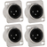 Pronomic XMD XLR Einbaubuchse Male 4x Set