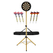 Stagecaptain DBS-1715 BullsEye Pro Dartschaal + Standaard en Tas Set Goud