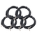 Pronomic Stage INST-A-6 Instrument Cable Right-Angle Plug 6 m Black 5x Set