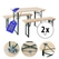 Stagecaptain Hirschgarten Bierzeltgarnitur für Balkon 110 cm Natur 2x Set