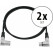 Omnitronic XLR Kabel 3-pol 1,5m 90° sw 2er Set