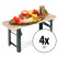 Stagecaptain BB-55 NT Hirschgarten Bierzeltbankerl Natur Set de 4