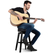 Tabouret de Pub Classic Cantabile pour Guitare Noir Mat