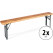 Stagecaptain BBB-170 Hirschgarten Banco De Cervecería 170 cm Natural Set De 2