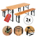Stagecaptain BBK-110 Hirschgarten Garnitura Infantil Para Carpa Festiva 110 cm Natural 2x Set