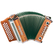 Harmonica Alpenklang "Mini" 3 rangs, G-C-F massif en cerisier