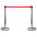 Stagecaptain PLS-200S Barrier Post Crowd Control System Silver Pair