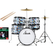 XDrum Junior Pro Kids Drum Set Laser Silver incl. School