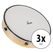 XDrum HTM-12K 12" Tamburo a Mano con Pelle in Plastica Set da 3