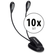 Set de 10 lampes de pupitre Showlite Bright Light 8 LED