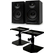 Vulkkano Pro4 Monitores de Estudio Negros Con Soportes