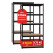 Stagecaptain Heavyrack Opslagrek Houten Planken Zwart, max. 875 kg 4x Set