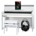 Classic Cantabile UP-1 WH Upright E-Piano Wit Hoogglans Deluxe Set