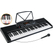 McGrey LK-6120-MIC Lighted-Key Keyboard with Microphone Black