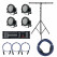 Showlite FLP-144W Scheinwerfer 4 x Set incl. Showlite Master Pro USB, Statief & Kabel