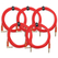 Pronomic Trendline INST-3R Instrument Cable 3m Red 5x Set