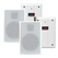 Pronomic FLS-540 WH Coppia Diffusori Flatpanel da Parete Box bianco 2x Set