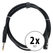 Pronomic Stage JSXF-2.5 Câble XLR/Jack Stéréo 2,5m Lot de 2