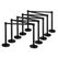 Stagecaptain PLS-200 BKB Barrier Posts Crowd Control System Black 10x Set