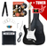 Set de Guitarras Eléctricas Rocktile Banger's Pack Black incl. Amplificador, Funda, Afinador, Cable, Correa, Cuerdas y Escuela incl. CD/DVD