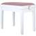 Classic Cantabile Banc De Piano Modèle A Blanc Mat Velours Rouge