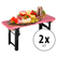 Stagecaptain BB-55 PI Hirschgarten Bierzeltbankerl Rosa Juego de 2