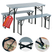Stagecaptain Hirschgarten Conjunto De Muebles Para Biergarten Para Balcón 117 cm Gris
