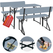 Stagecaptain BBDL-119 GY Hirschgarten Conjunto De Banco De Cervecería Con Respaldo Para Balcón 119 cm Gris