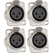 Pronomic XFD XLR Einbaubuchse Female 4x Set